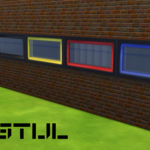 De Stijl Windows for The Sims 4